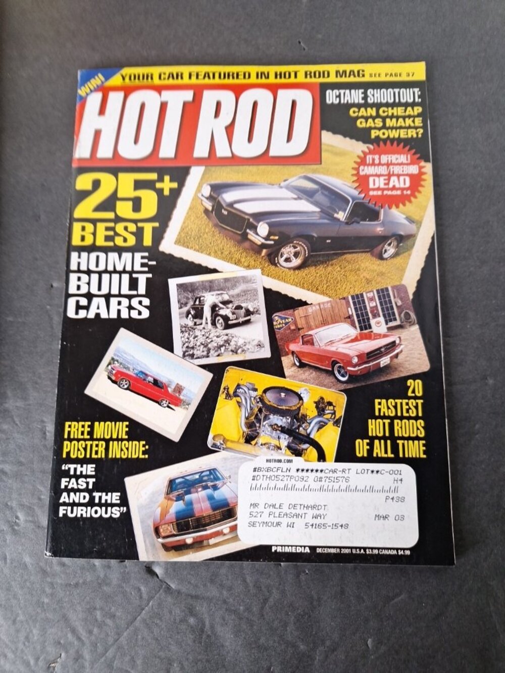 HOT ROD MAGAZINE FULL YEAR 2001.....COMPLETE TWELVE ISSUES JAN to DEC - Picture 3 of 13